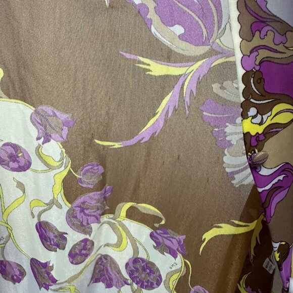 Emilio Pucci Formfit Rogers Vtg 60s Slip & Robe Set Size S/M Mod Print Sheer - Picture 6 of 16